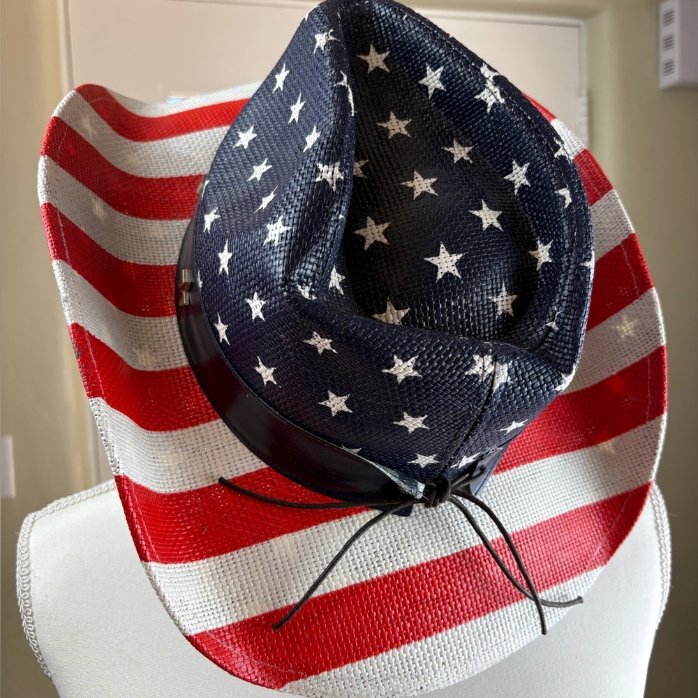 🤠 Patriotic American Flag Cowboy Hat – Saddleback Hats – 4th of July Ready!